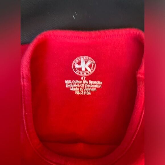 4T Build a Bundle J Khaki Solid Red Christmas Tree Appliqué Long Sleeve … - Picture 2 of 5